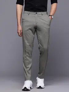 Louis Philippe Ath.Work Men Comfy Tapered Fit Smart Casual Chinos Trousers