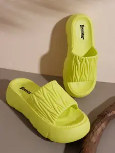 The Roadster Lifestyle Co Women Self Design Comfortable & Casual Sliders