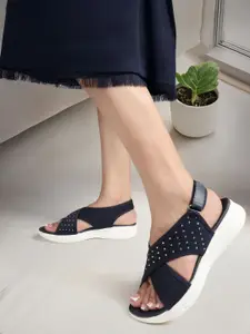 Carlton London sports Women Embellished Open Toe Flats