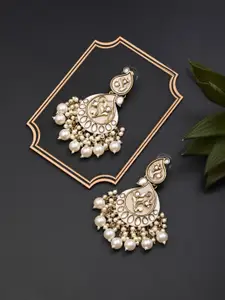 Anvik Women MOP Alloy Contemporary Gold-Plated Drop Earrings