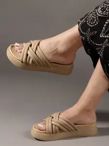 The Roadster Lifestyle Co Women Open Toe Casual &  Comfortable Flatform Heels