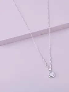 Kushal's Fashion Jewellery Kushal's Fashion Women Jewellery White Rhodium Plated Party Zircon Trendy Necklace