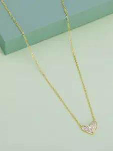 Kushal's Fashion Jewellery Women Gold-Plated Party Zircon Trendy Necklace
