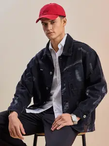 Snitch Men Relaxed Fit Pure Cotton Jacket