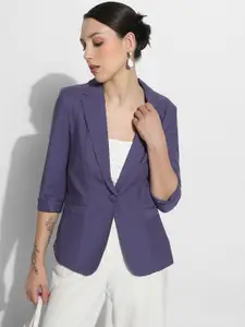 SHOWOFF Tailored-Fit Single Breasted Blazer With Shoulder Pads