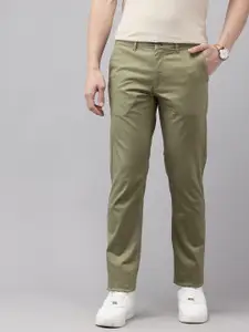 Van Heusen Men Slim Fit Textured Chinos Trousers