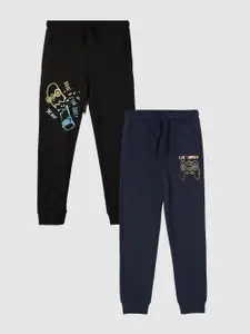 Fame Forever by Lifestyle Boys Pack of 2 Graphic Printed Mid-Rise Joggers