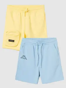 Kappa Boys Pack of 2 Solid Regular Fit Mid-Rise Shorts