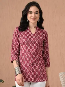 Anouk Rustic Women Ethnic Motifs Printed V-Neck Pure Cotton Kurti