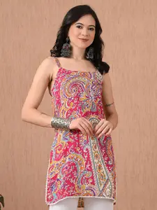 Anouk Rustic Women Ethnic MotifsPrinted Square Neck Kurti