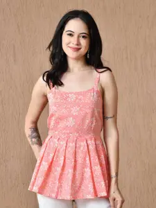 Anouk Rustic Women Ethnic Motifs Printed Cotton Peplum Top