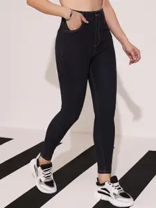 DOLCE CRUDO Women Skinny Fit High-Rise Stretchable Jeans