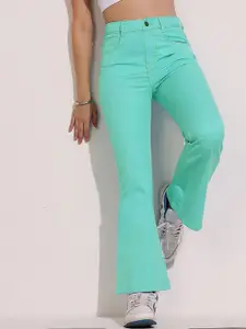 DOLCE CRUDO Women Bootcut High-Rise Stretchable Denim Jeans