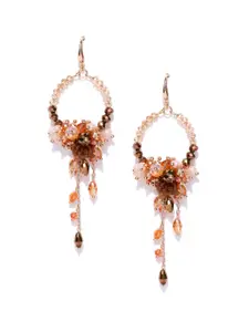 Jewels Galaxy Multicoloured Gold-Plated Handcrafted Contemporary Drop Earrings