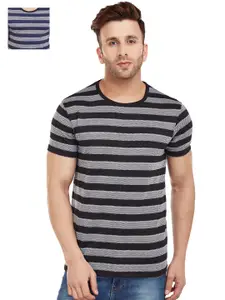 MACK JONNEY MACK Pack of 2 Striped Round Neck T-shirts