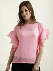 Miss Chase Women Pink Solid Top