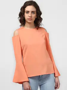Harpa Women Peach-Coloured Solid Top