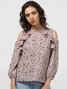 Harpa Women Pink Printed A-Line Top
