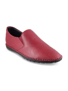 Mochi Men Red Casual Slip-Ons