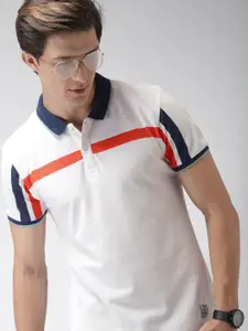 Harvard Men White Polo Collar T-shirt