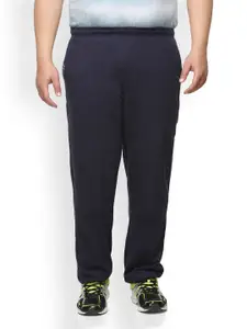 plusS Navy Blue Solid Track Pants