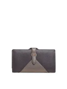 tohl Women Charcoal & Grey Colourblocked Card Holder