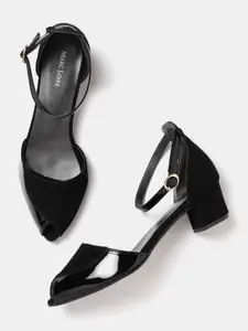Marc Loire Women Black Solid Peep Toes