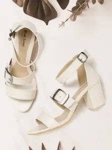 Marc Loire Women Off-White Solid Sandals