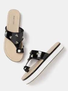 Marc Loire Women Black Solid Sandals