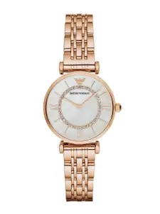 Emporio Armani GIANNI T-B Women Rose Gold Analogue Watch AR1909