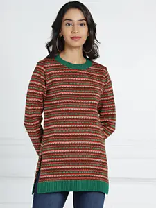 all about you Women Multicoloured Jacquard Pullover