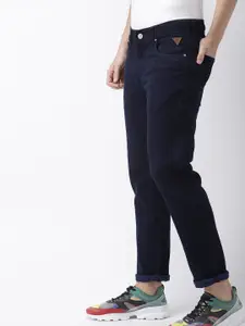 Harvard Men Blue Slim Tapered Fit Mid-Rise Clean Look Stretchable Jeans