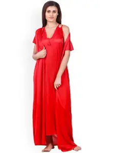 Fasense Women Red Nightdress ED009C3