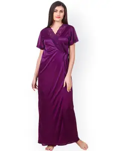 Fasense Women Purple Nightdress OM007A3