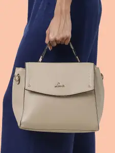 Lavie Sequoia Women Beige Medium Flap Satchel Handbag