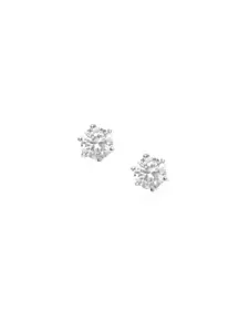 OOMPH White Circular Solitaire Zirconia Studs