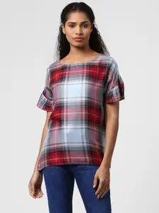 Harpa Women Red Checked Top