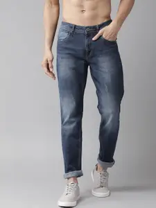 Roadster Men Blue Slim Fit Mid-Rise Low Distress Stretchable Jeans