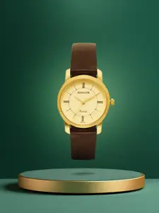 Sonata Women Gold-Toned Analogue Watch 87018YL01C