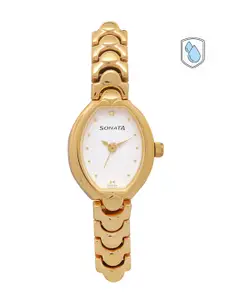 Sonata Women White Analogue Watch NK8107YM01