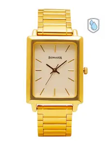 Sonata Men White Analogue Watch NK7078YM01