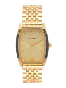 Sonata Men Gold-Toned Analogue Watch NK7080YM02