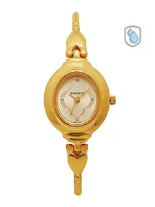 Sonata Women Gold-Toned Analogue Watch NK8092YM03