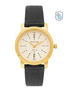 Sonata Women White Analogue Watch 87018YL03C