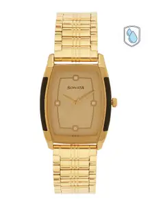 Sonata Men Gold-Toned Analogue Watch NK70808069YM02