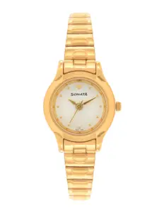 Sonata Women White Analogue Watch NK8098YM01