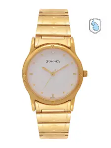 Sonata Men White Analogue Watch NK7023YM01