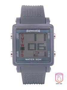Sonata Men Grey Digital Watch NH77043PP02