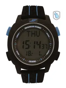 Sonata Men Black Digital Watch NK77058PP03