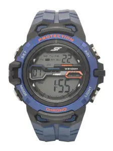 Sonata Men Blue & Grey Digital Watch 77076PP01